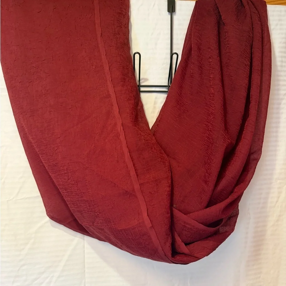 Rich Burgundy Textured Scarf Window Covering Accent